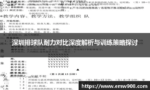 深圳排球队耐力对比深度解析与训练策略探讨